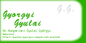 gyorgyi gyulai business card
